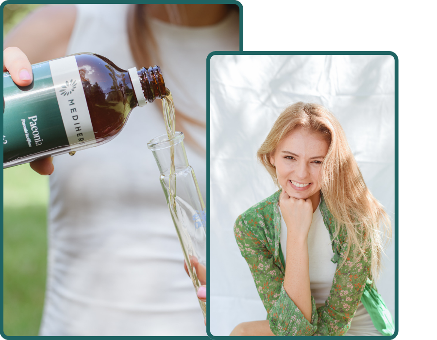 Amy Angus Brisbane naturopath pouring liquid herbal medicine